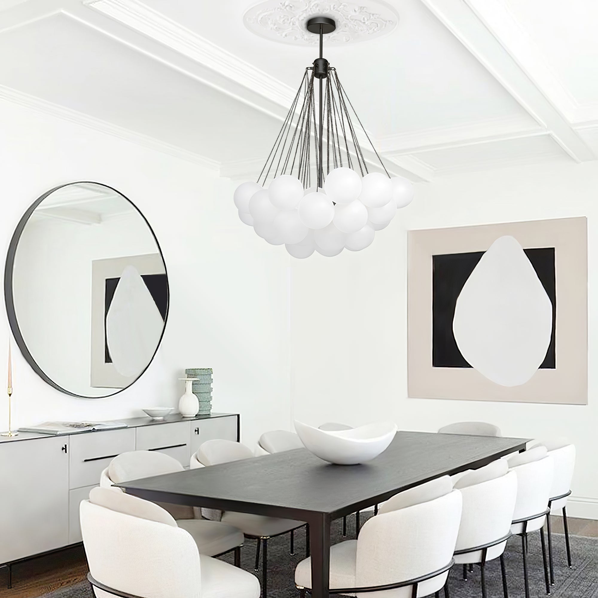 Lustra Kronleuchter Bubble Milchglas-Letslighting