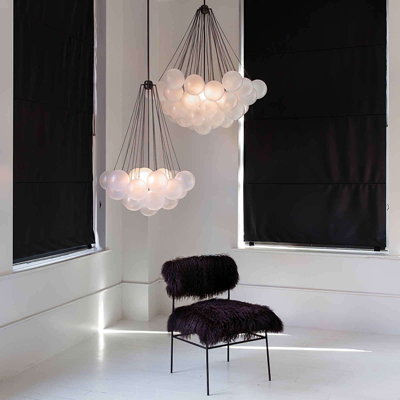 Lustra Kronleuchter Bubble Milchglas-Letslighting