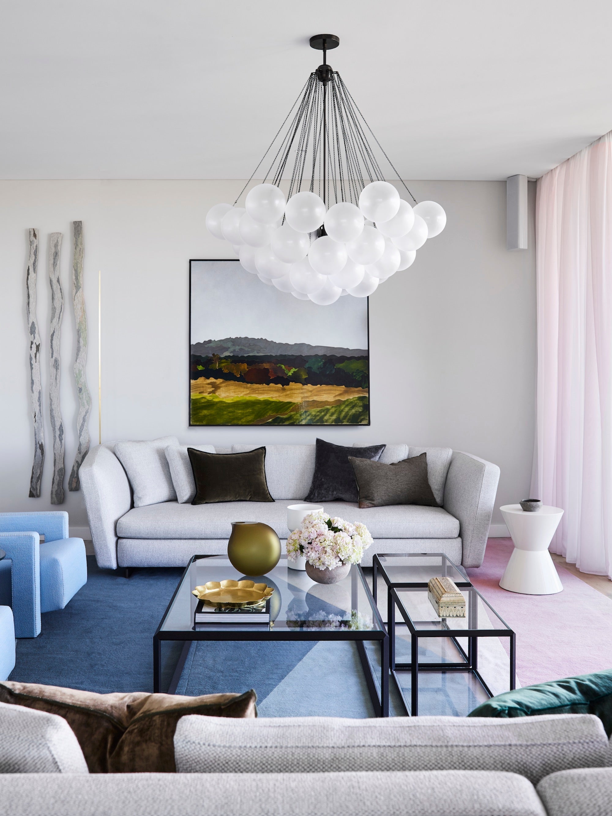 Lustra Kronleuchter Bubble Milchglas-Letslighting