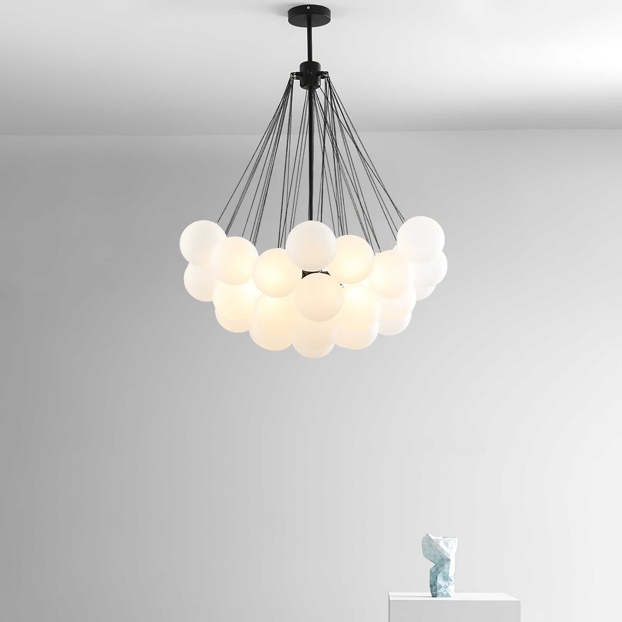 Lustra Kronleuchter Bubble Milchglas-Letslighting