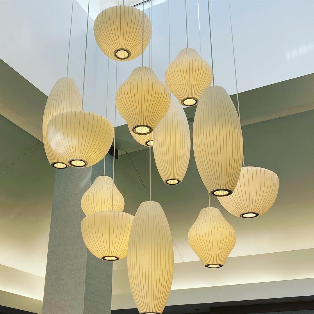Nebula Blase Maulbeerseide Pendelleuchte Lampe-Letslighting