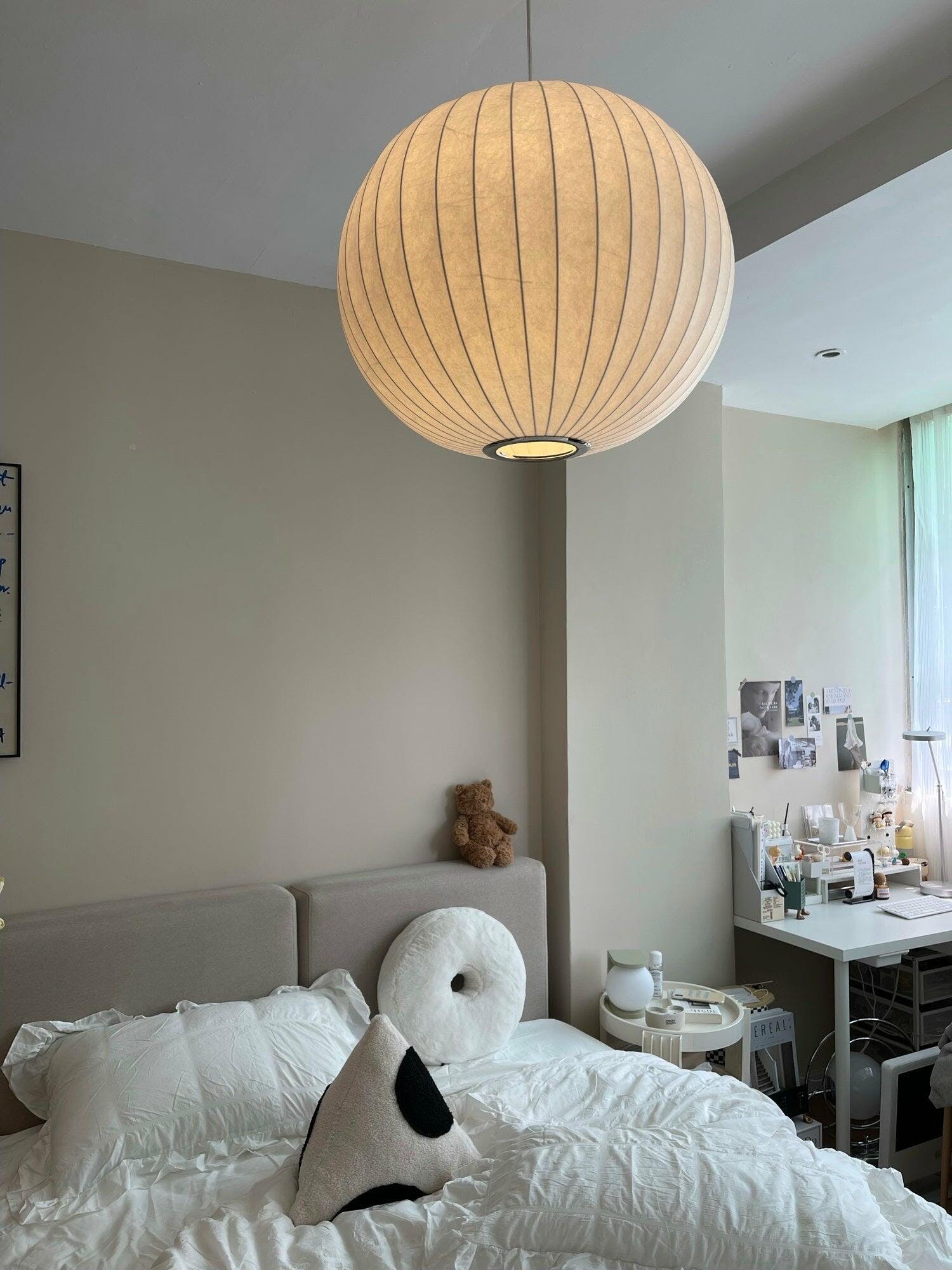 Nebula Blase Maulbeerseide Pendelleuchte Lampe-Letslighting
