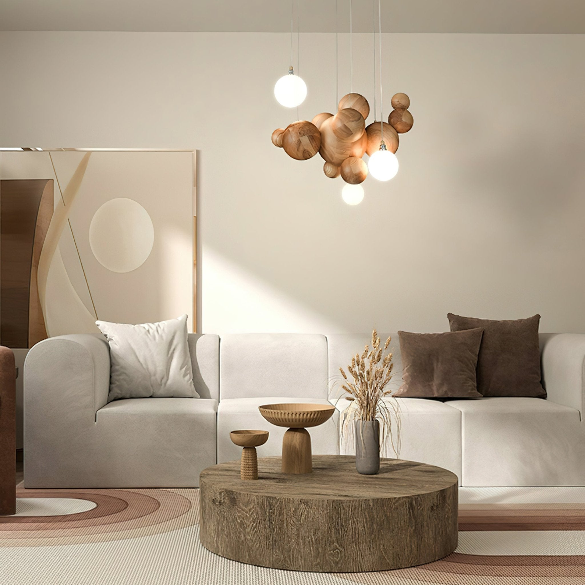 Lustra Kronleuchter Holz Blase Ball Cluster-Letslighting