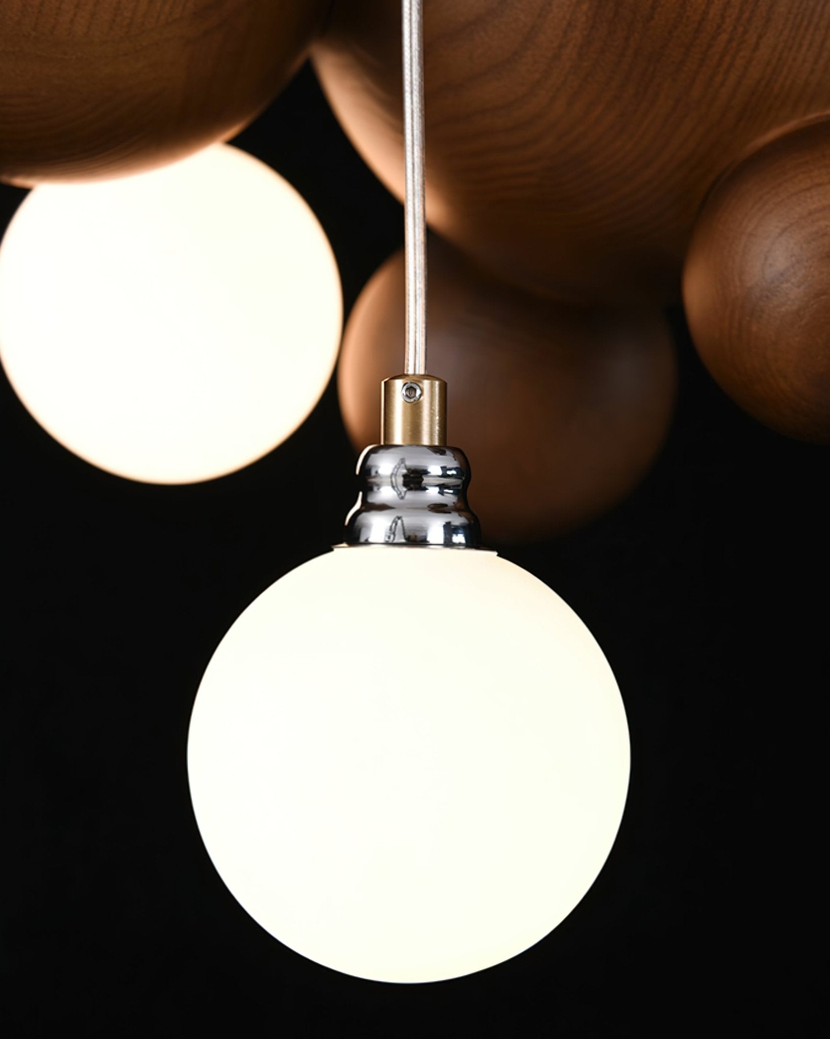 Lustra Kronleuchter Holz Blase Ball Cluster-Letslighting