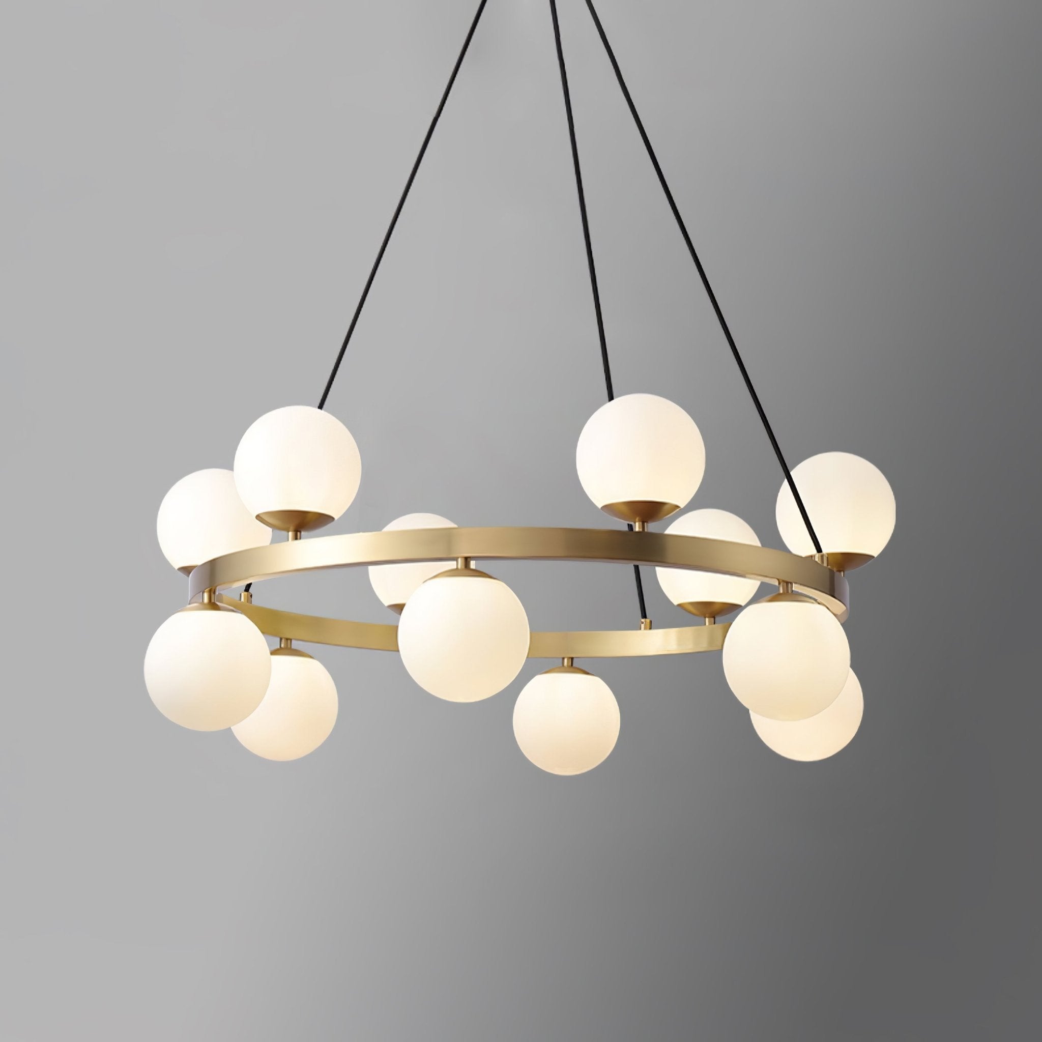 Lustra Kronleuchter Globus Messingring-Letslighting