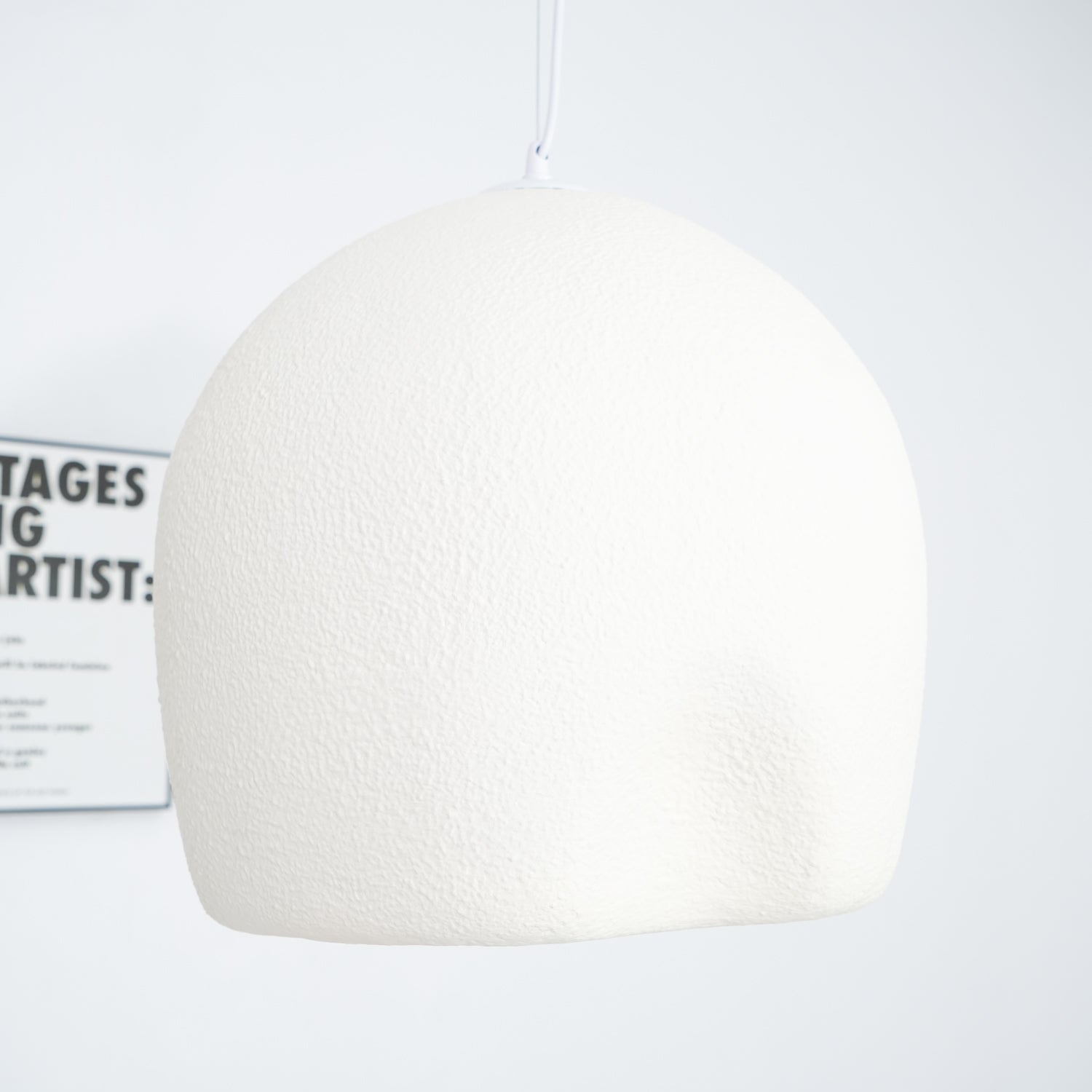 Solara Wabi-Sabi Pendelleuchte Gips Abgerundete Kuppel-Letslighting