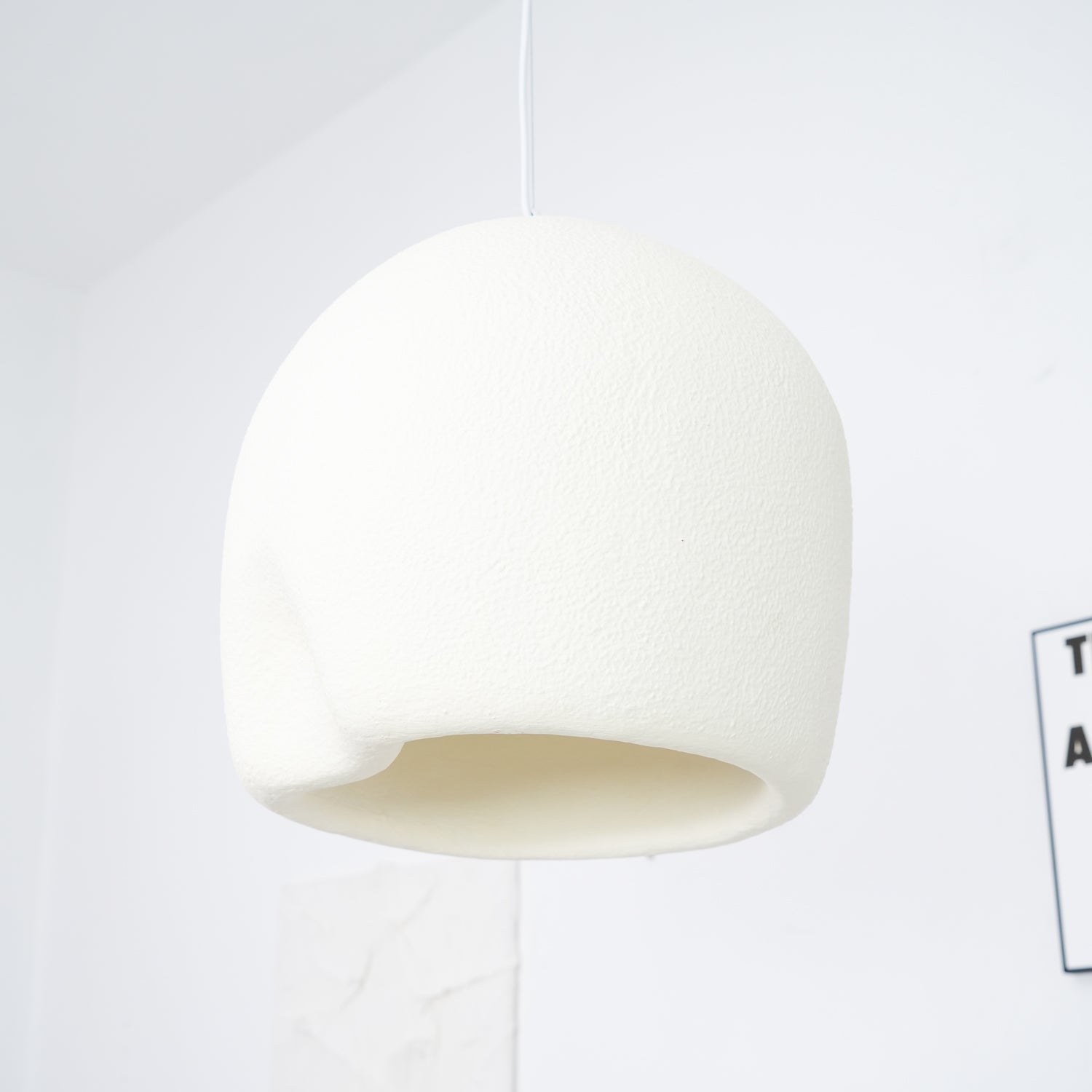 Solara Wabi-Sabi Pendelleuchte Gips Abgerundete Kuppel-Letslighting