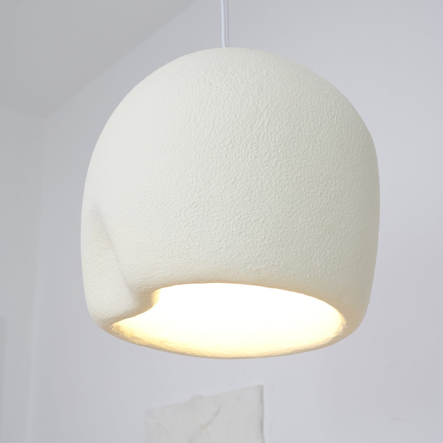 Solara Wabi-Sabi Pendelleuchte Gips Abgerundete Kuppel-Letslighting