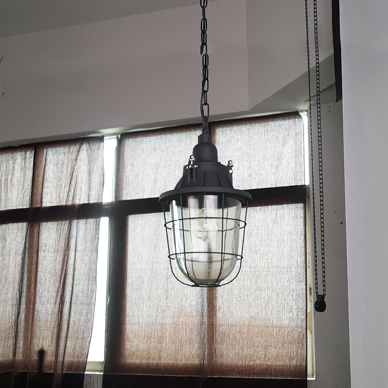 Celest Vintage Industrial Käfig Glas Pendelleuchte-Letslighting
