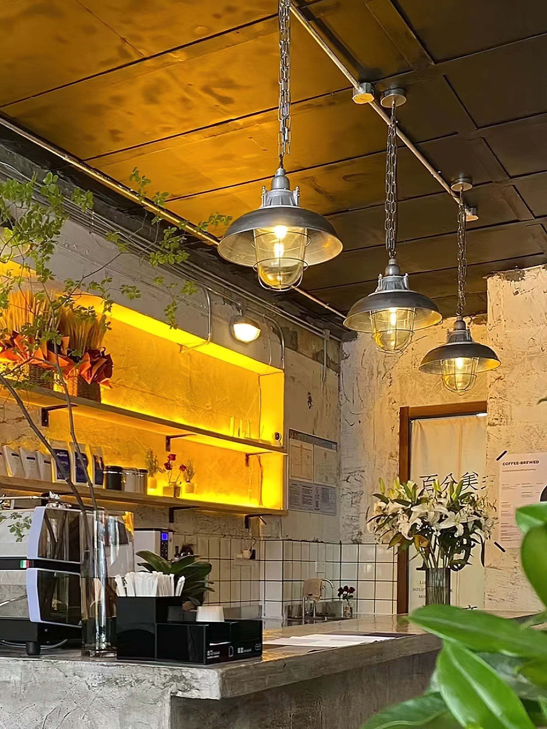 Celest Vintage Industrial Käfig Glas Pendelleuchte-Letslighting