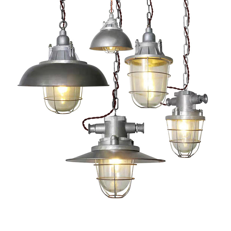 Celest Vintage Industrial Käfig Glas Pendelleuchte-Letslighting