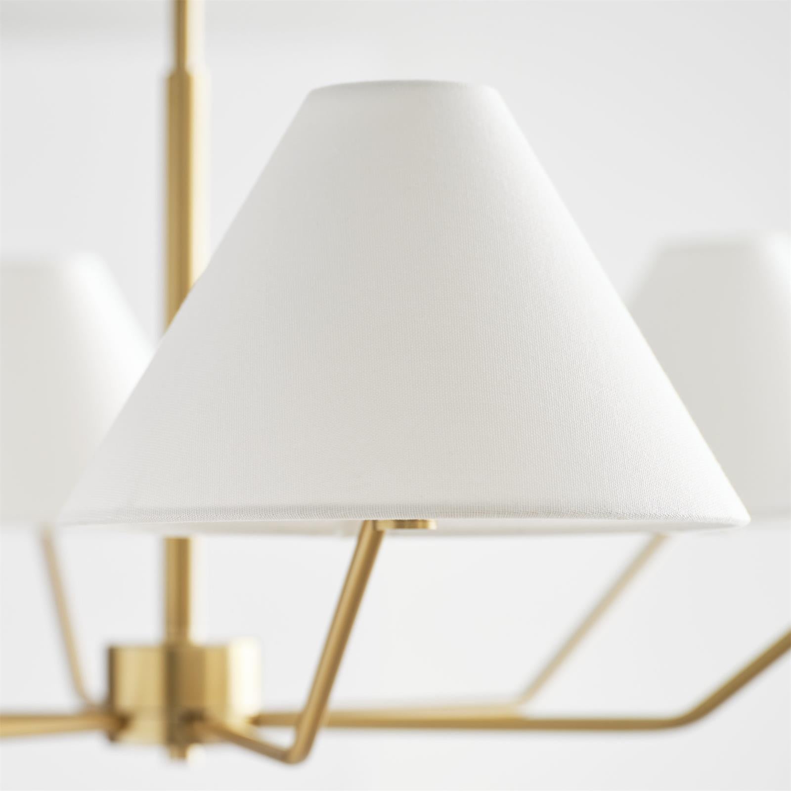 Lustra Kronleuchter Messing Stoff Kegel Schirme Modern-Letslighting