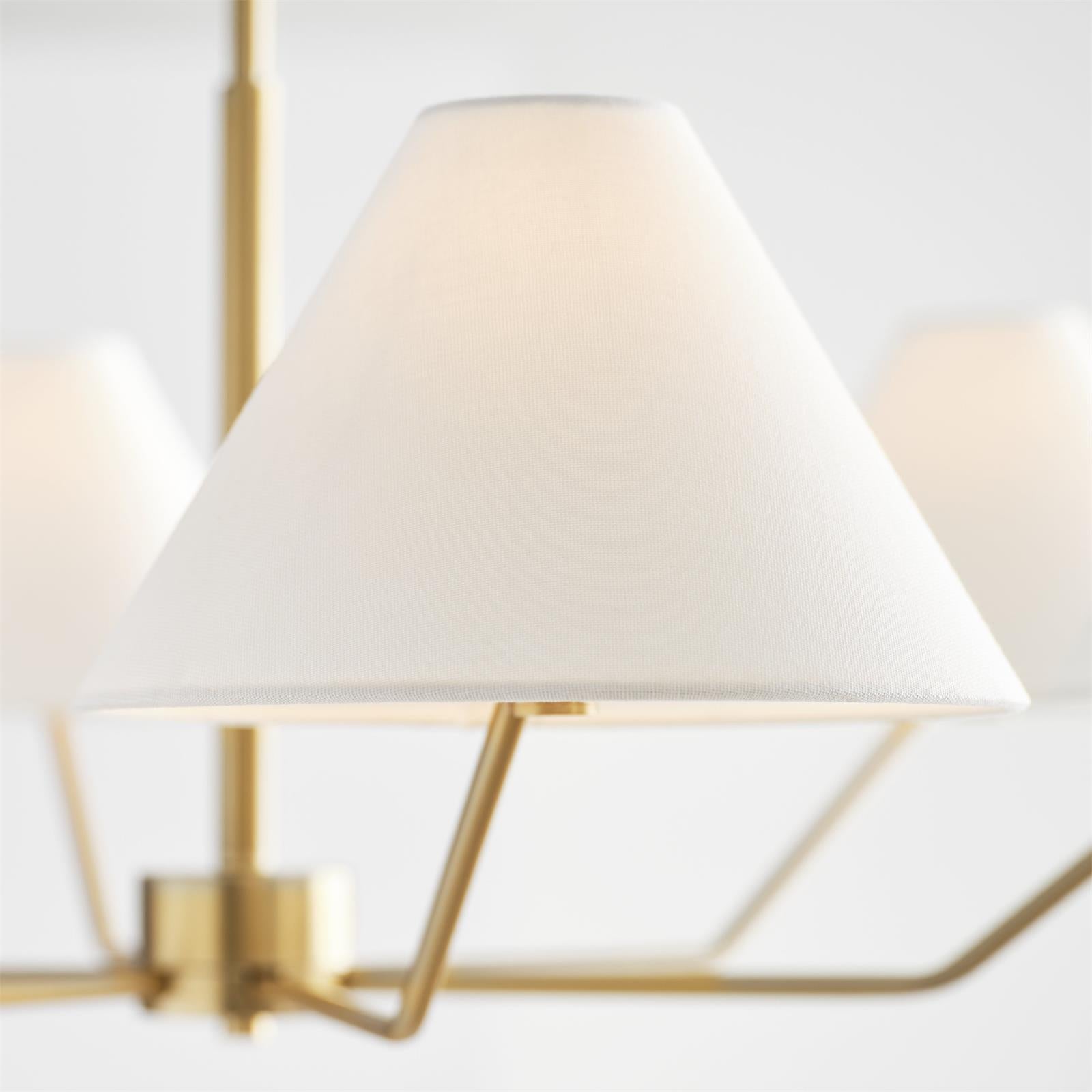 Lustra Kronleuchter Messing Stoff Kegel Schirme Modern-Letslighting