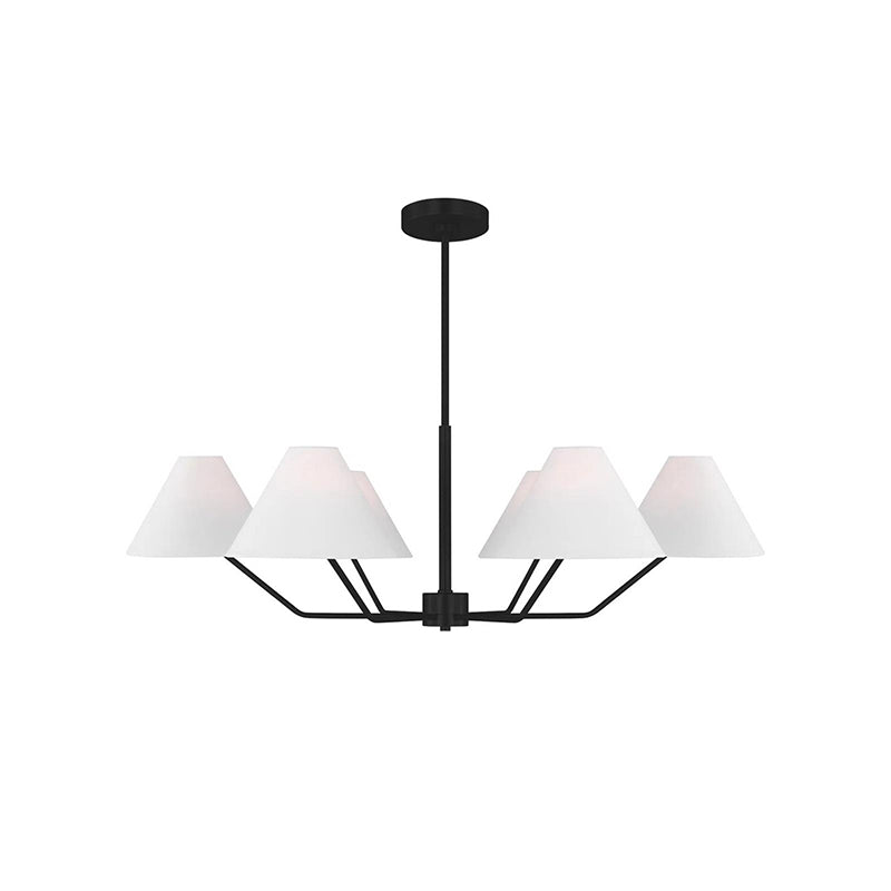 Lustra Kronleuchter Messing Stoff Kegel Schirme Modern-Letslighting
