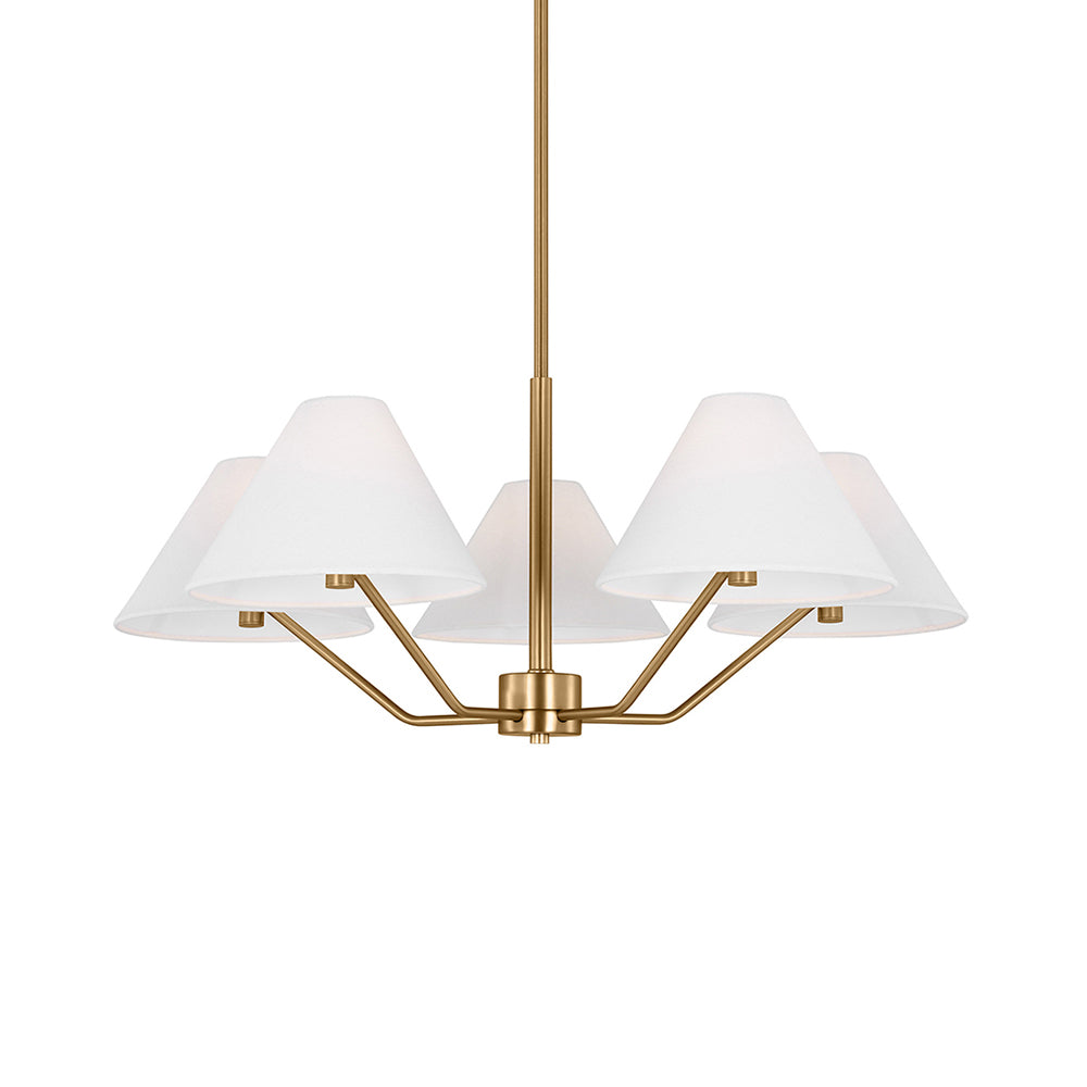 Lustra Kronleuchter Messing Stoff Kegel Schirme Modern-Letslighting