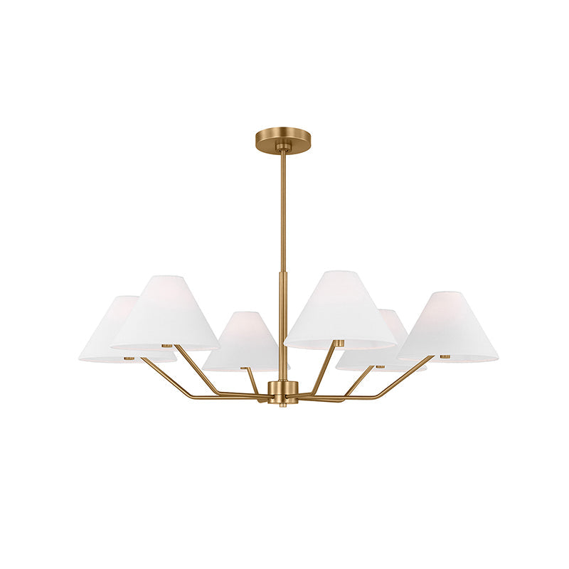 Lustra Kronleuchter Messing Stoff Kegel Schirme Modern-Letslighting