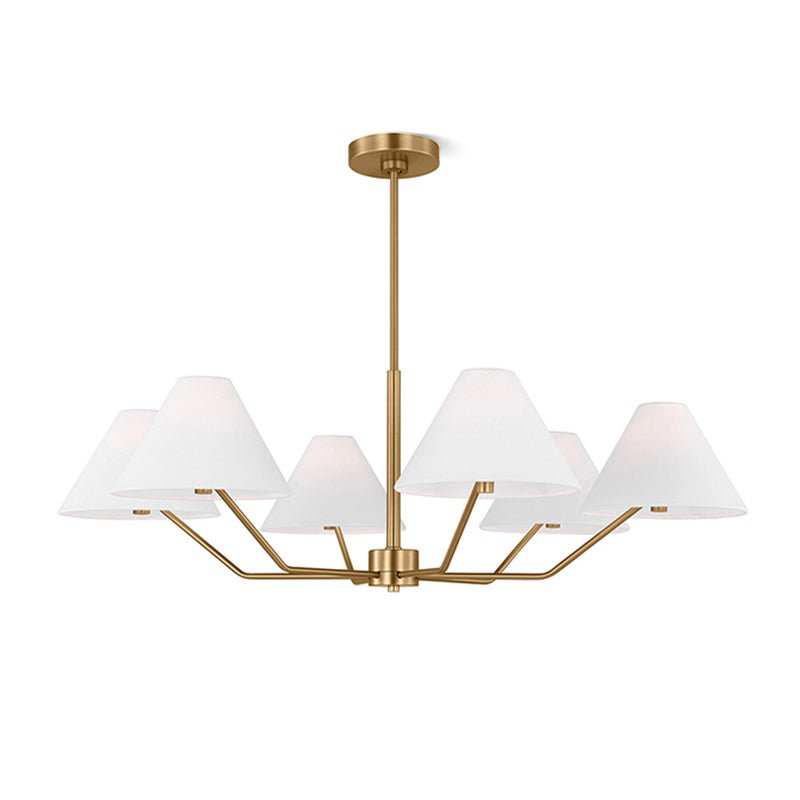 Lustra Kronleuchter Messing Stoff Kegel Schirme Modern-Letslighting
