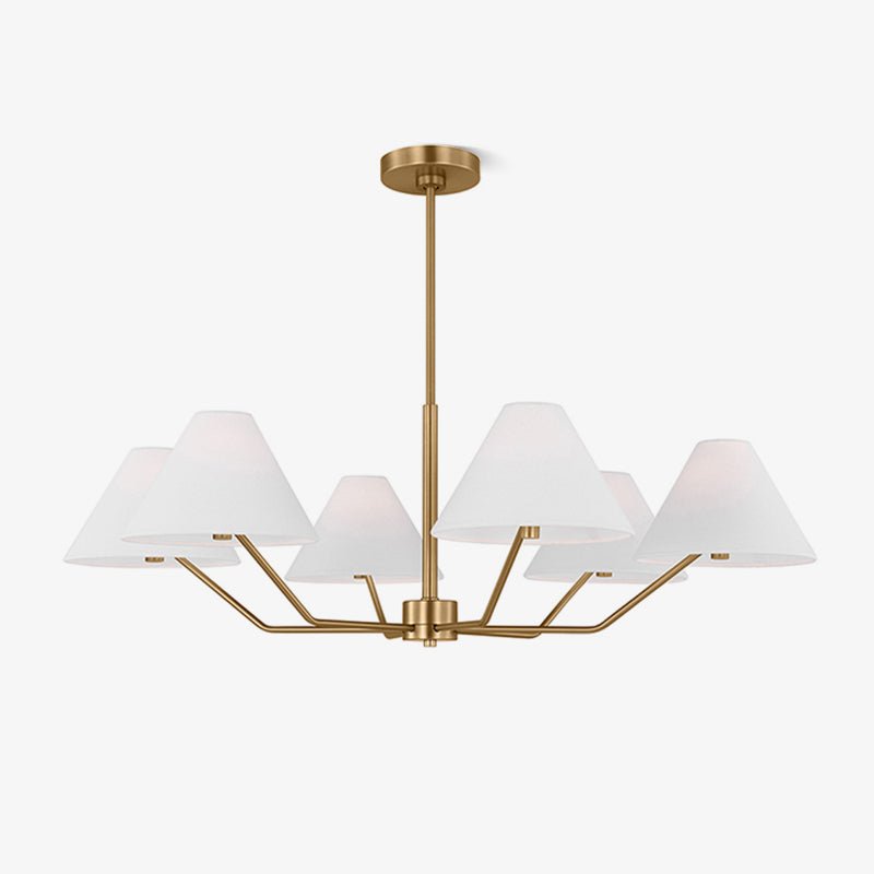 Lustra Kronleuchter Messing Stoff Kegel Schirme Modern-Letslighting