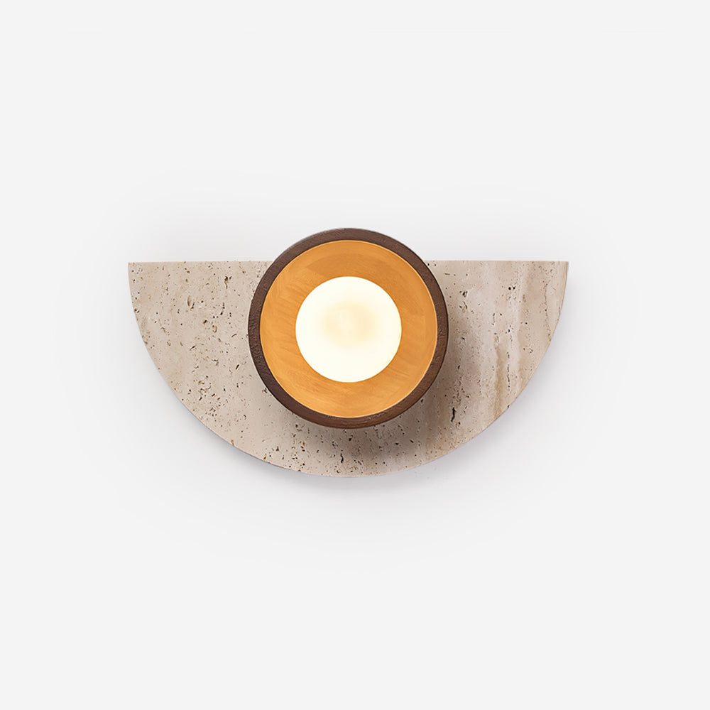 Solaro Wall Lamp Travertine Half-moon Design - Letslighting