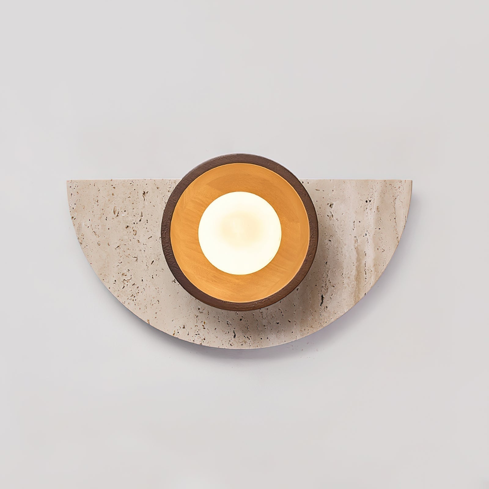 Solaro Wall Lamp Travertine Half-moon Design - Letslighting