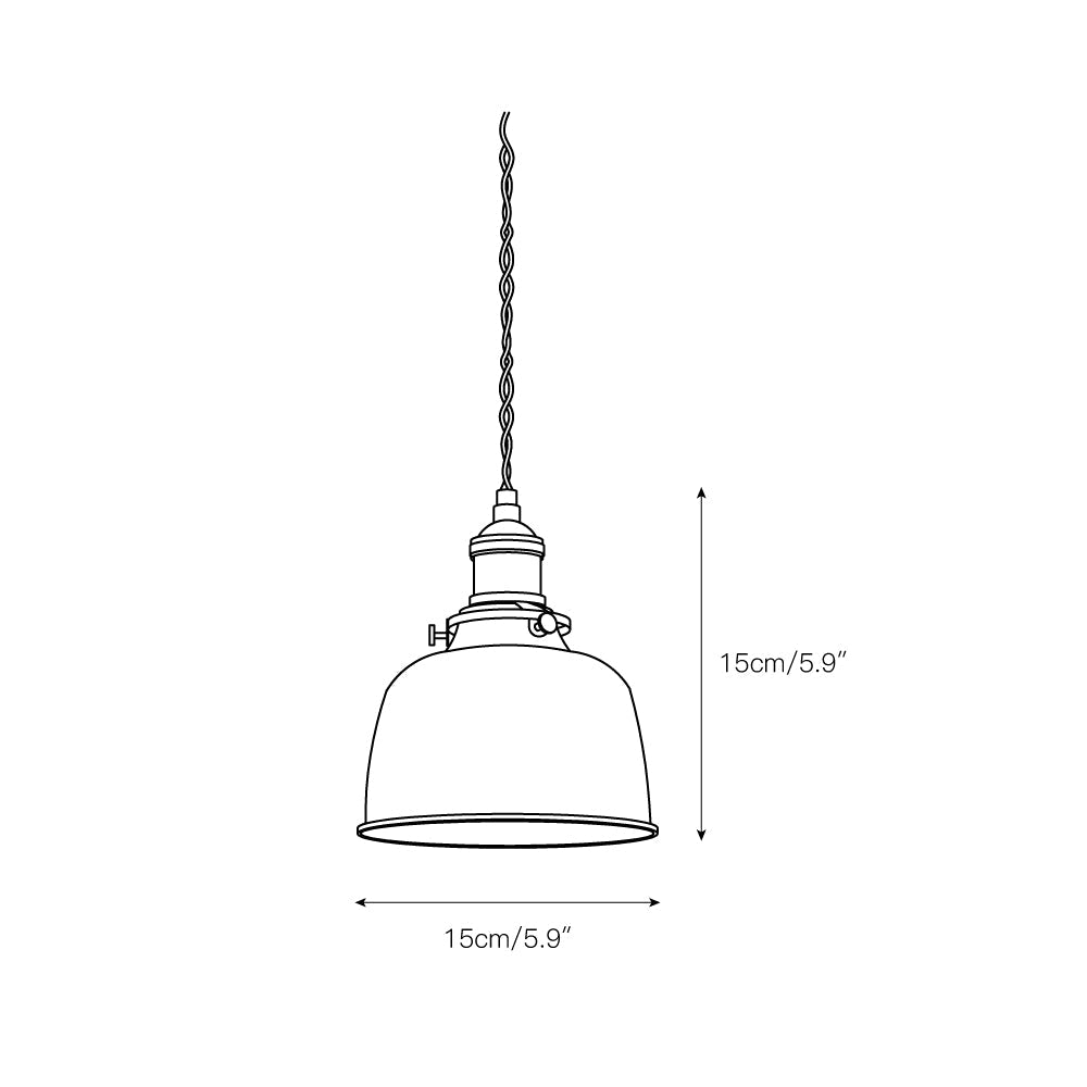 Radius Vintage Industrial Messing Pendelleuchte-Letslighting