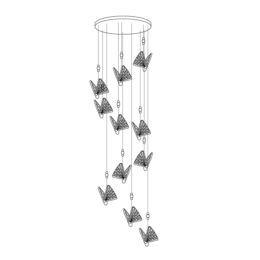 Butterfly Pendant Light - Blowlighting