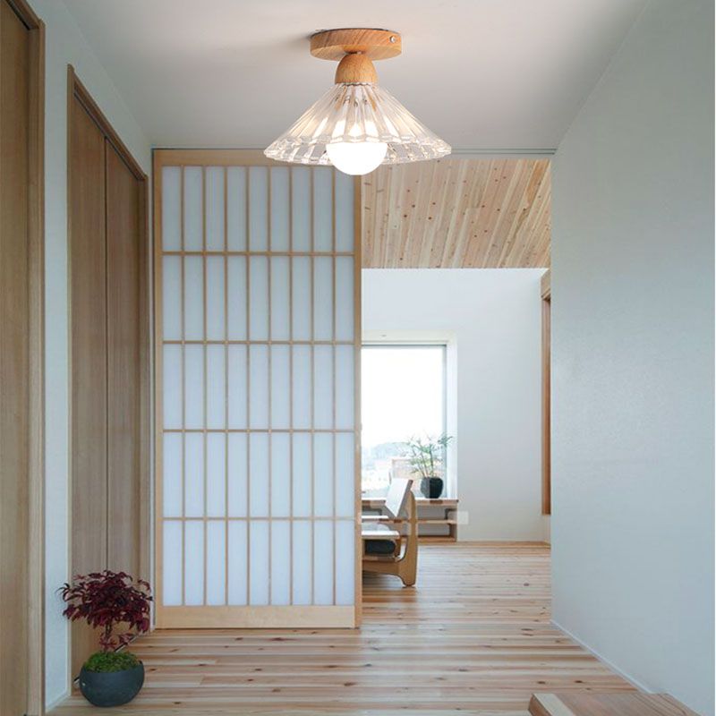 Arisha Modern LED Deckenleuchte Klar Wohn/Schlaf/Ess/Kinderzimmer Holz&Glas-Letslighting