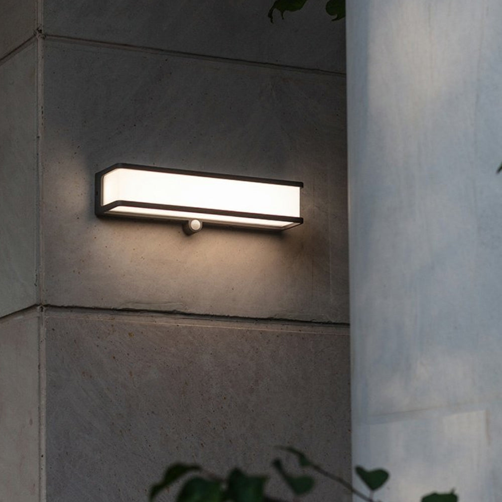 Ray Modern LED Außenwandleuchte Solar Schwarz/Weiß Flur/Balkon Acryl 3 Größen 10CM 15CM 35CM