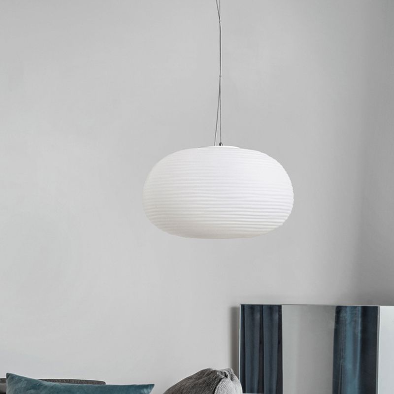 Ritta Designer Einfache LED Pendelleuchte Weiß Schlafzimmer Glas/Metall 3 Größen-Letslighting