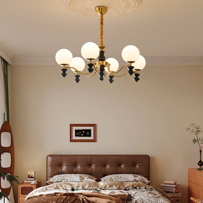 Ordore Traditioneller Eleganter Kronleuchter aus Vintage-Holz-Letslighting