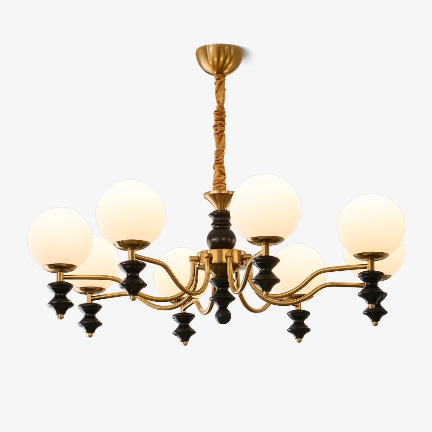 Ordore Traditioneller Eleganter Kronleuchter aus Vintage-Holz-Letslighting