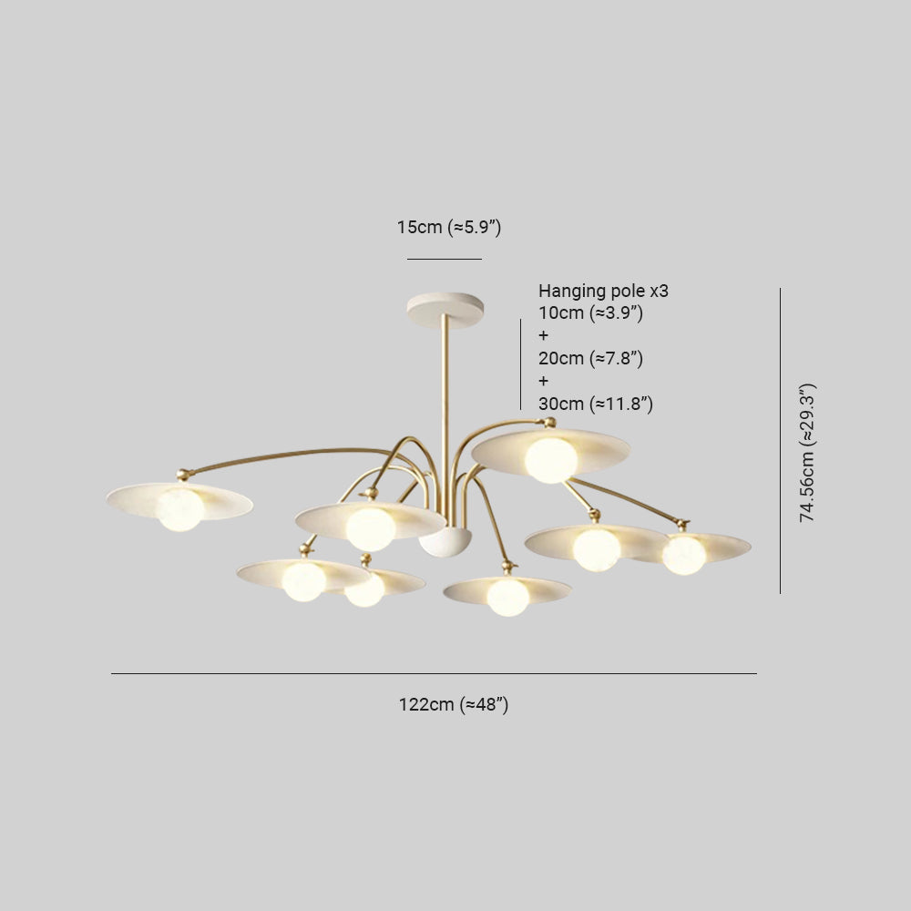 Cairns Modern LED Pendelleuchte Kegel Kugel Wohnzimmer, Gold, Metall Glas