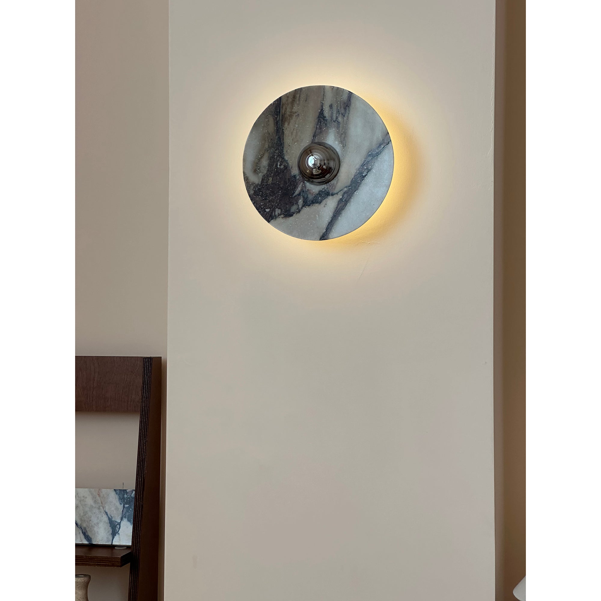 Alter Modern Minimalist Round Marble Metal Sconce Wall Lamp - Letslighting