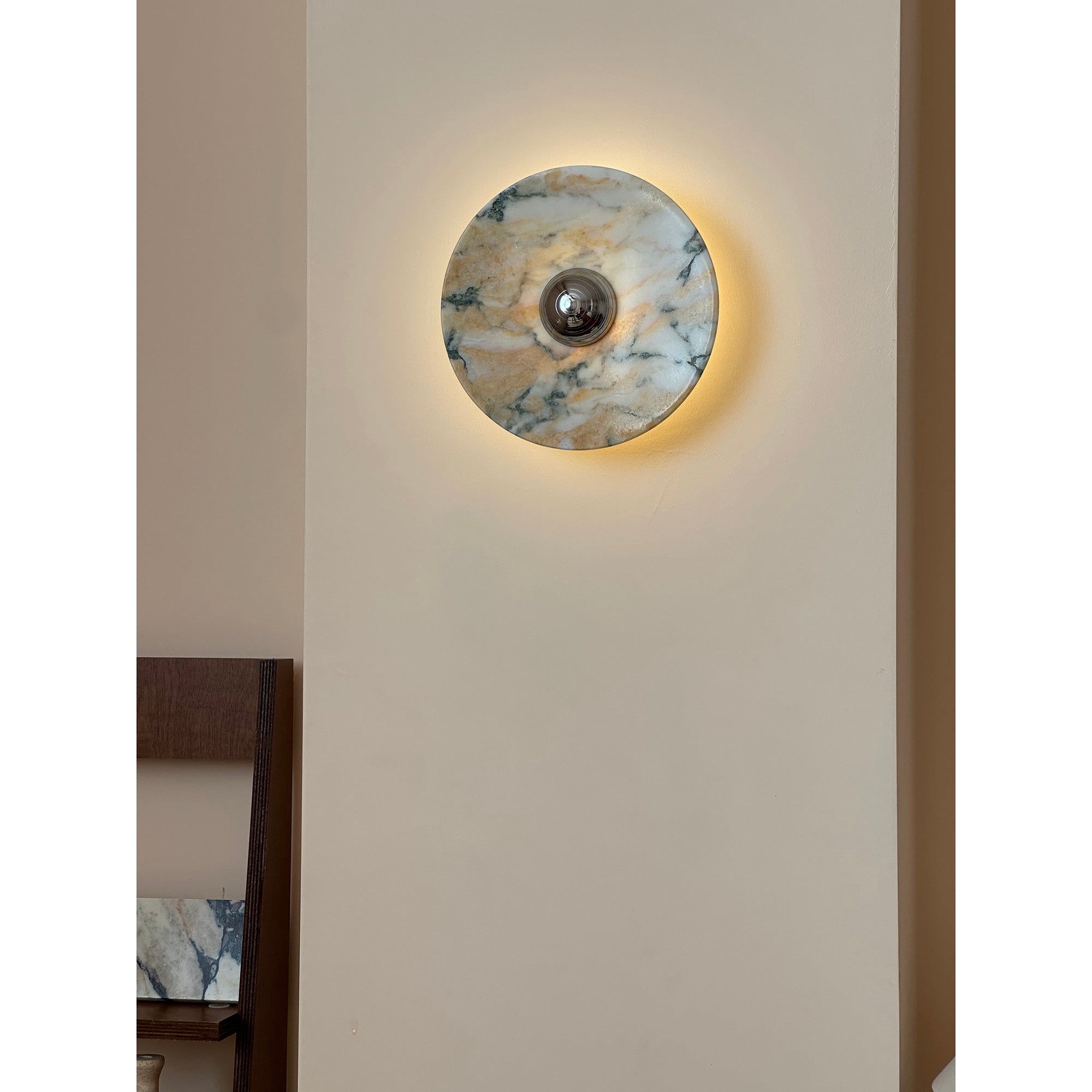 Alter Modern Minimalist Round Marble Metal Sconce Wall Lamp - Letslighting