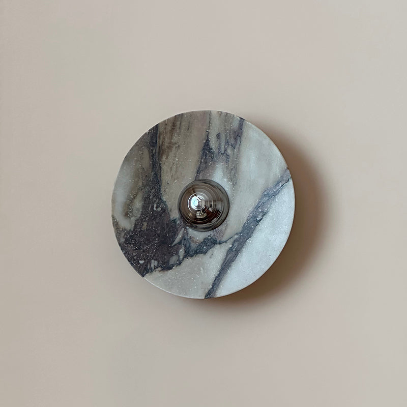 Alter Modern Minimalist Round Marble Metal Sconce Wall Lamp - Letslighting