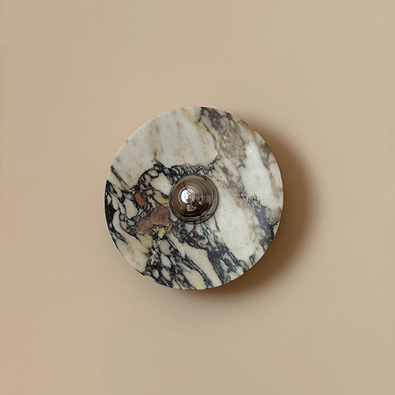 Alter Modern Minimalist Round Marble Metal Sconce Wall Lamp - Letslighting