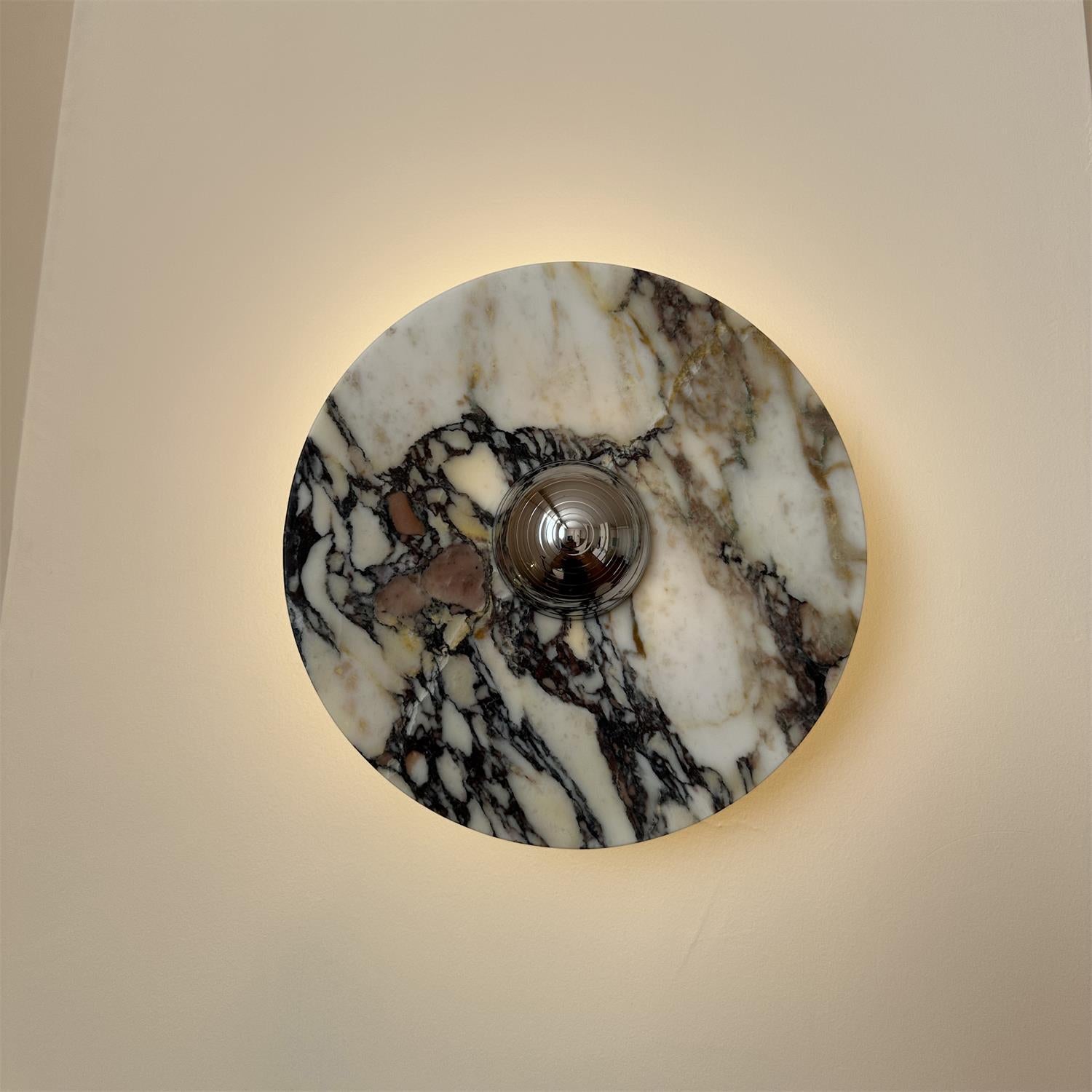 Alter Modern Minimalist Round Marble Metal Sconce Wall Lamp - Letslighting