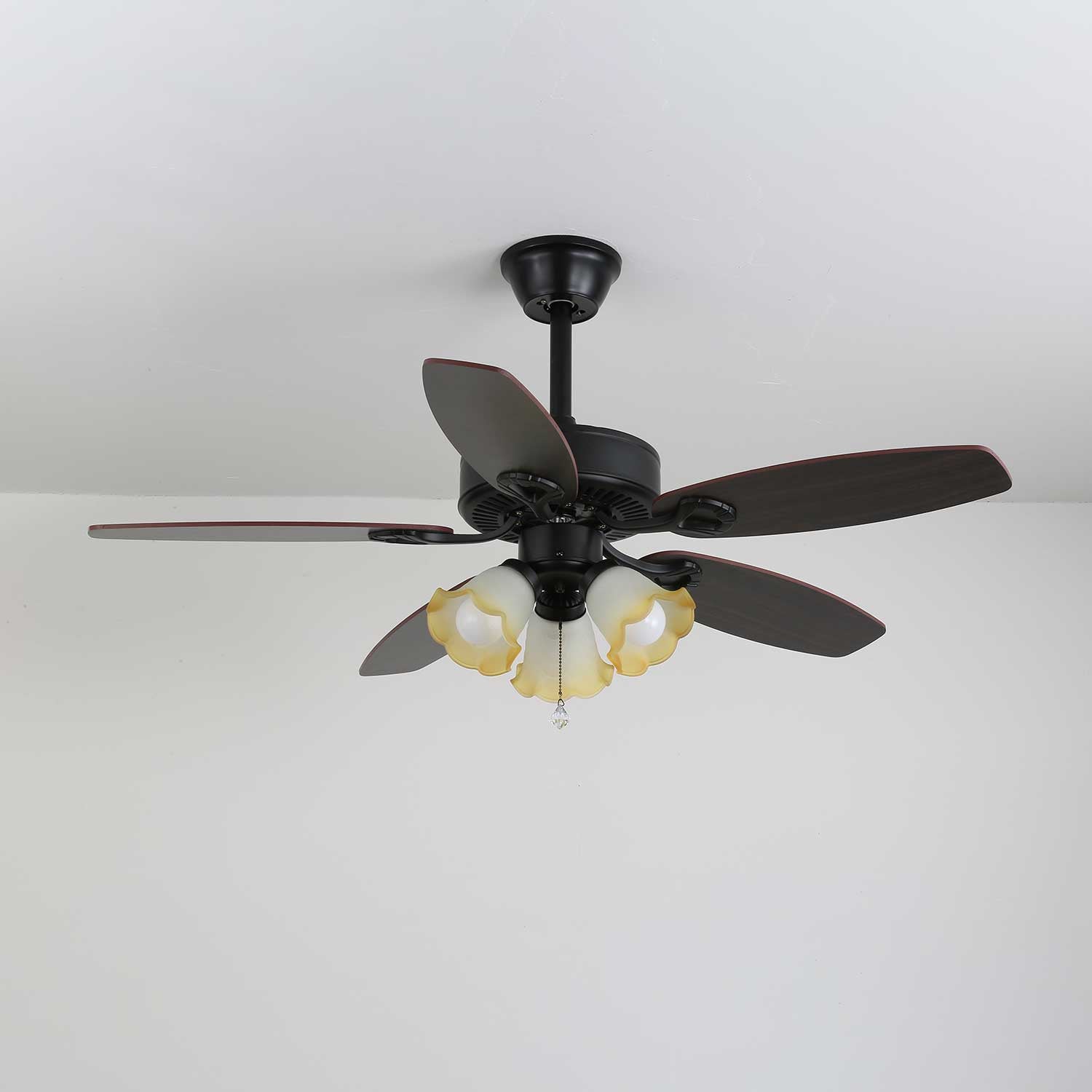 Fernbedienung für die Calviera Vintage Deckenventilatorleuchte aus Holz und Glas