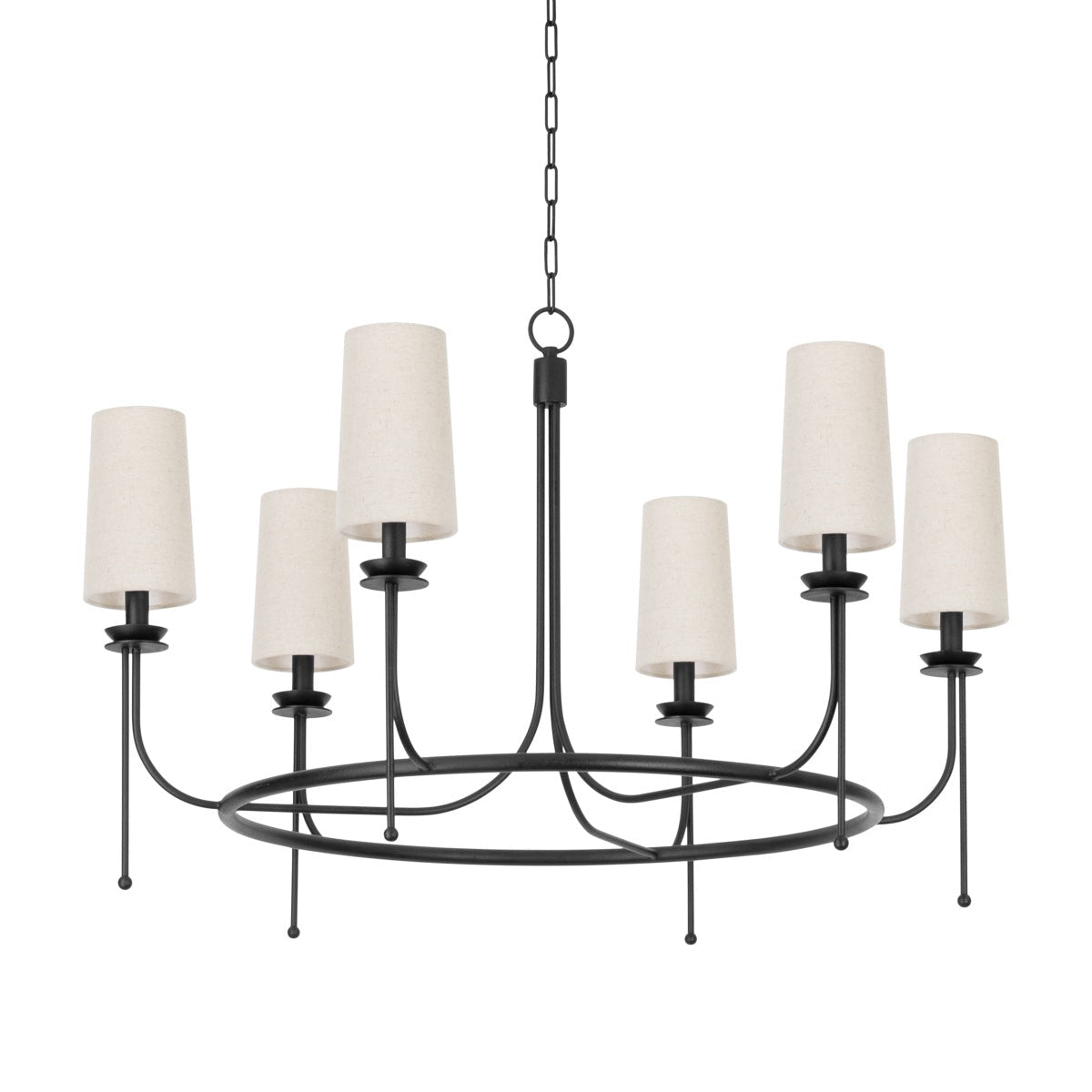 Aurora Vintage Industrieller Messing Stoff-Kronleuchter-Letslighting