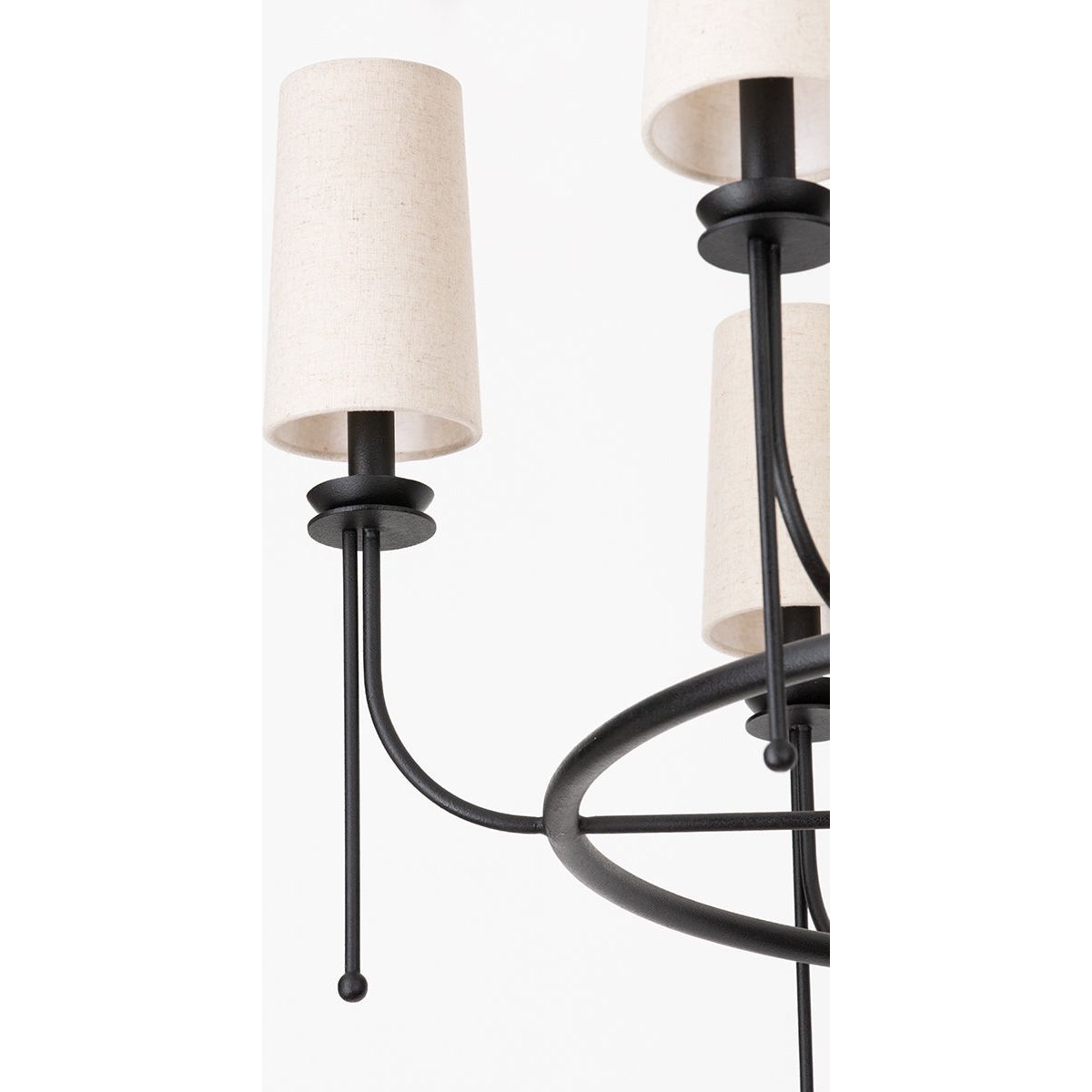 Aurora Vintage Industrieller Messing Stoff-Kronleuchter-Letslighting