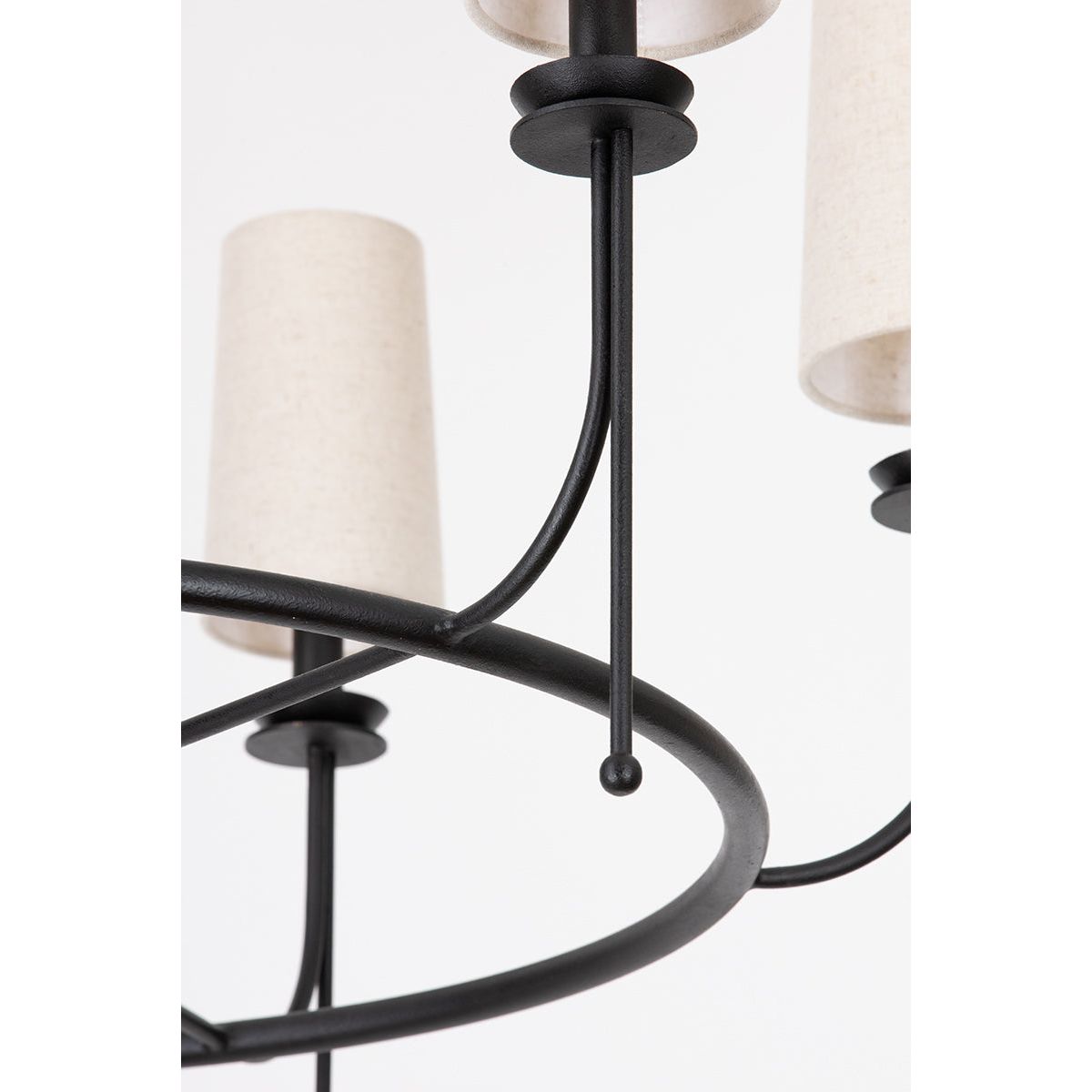Aurora Vintage Industrieller Messing Stoff-Kronleuchter-Letslighting