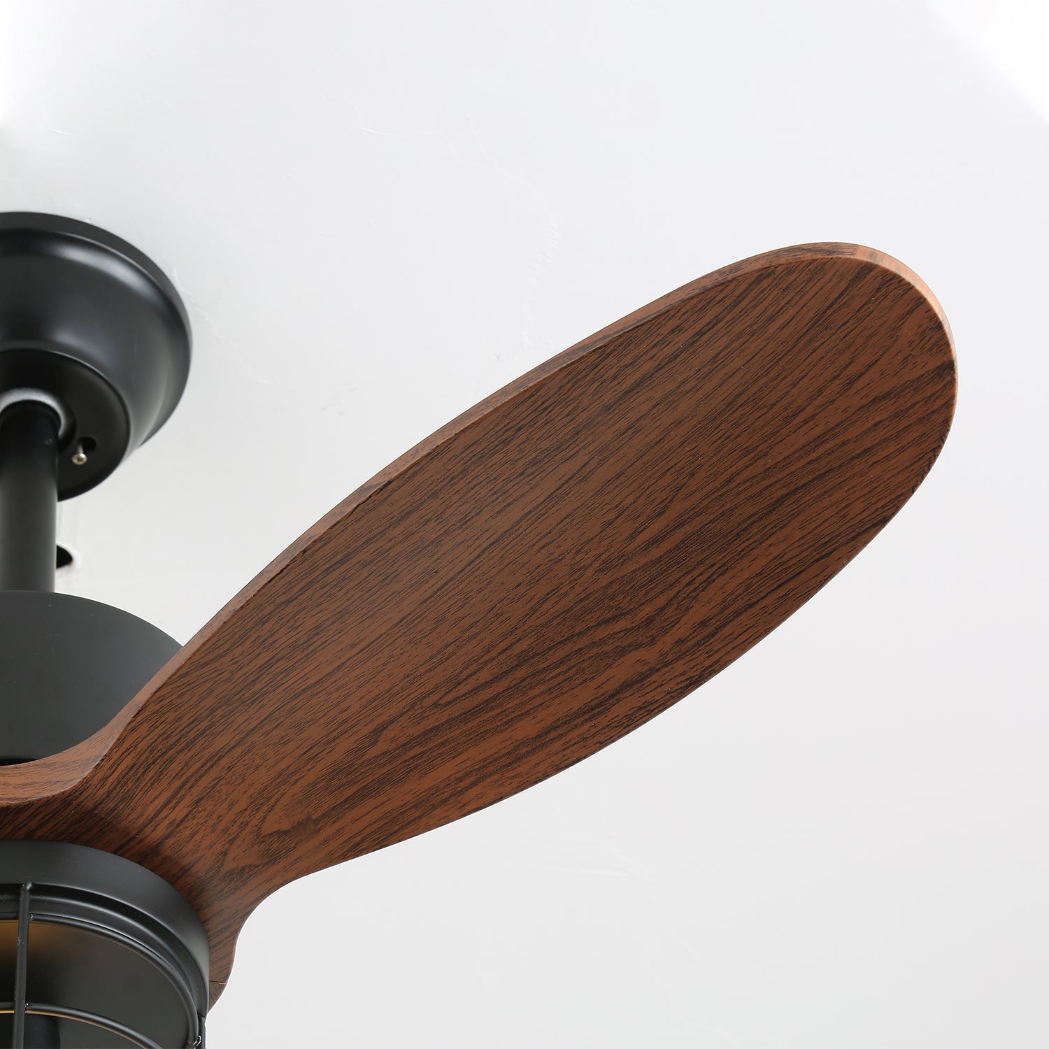 Brisora Industrie-Deckenventilatorleuchte aus Holz, mit Motor aus reinem Kupfer