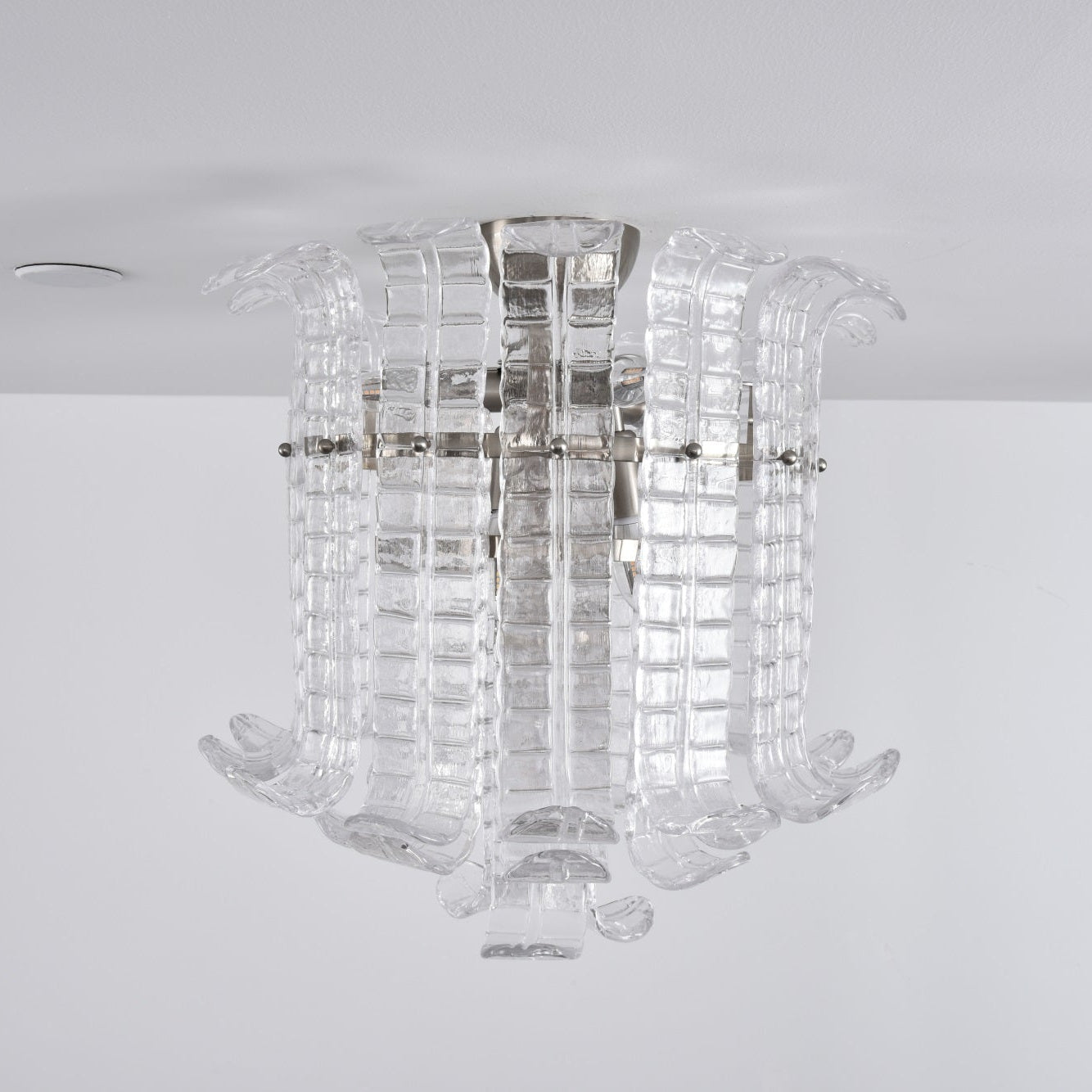 Aurora Ceiling Lamp Clear Murano Glass Flush Mount - Neutralighting