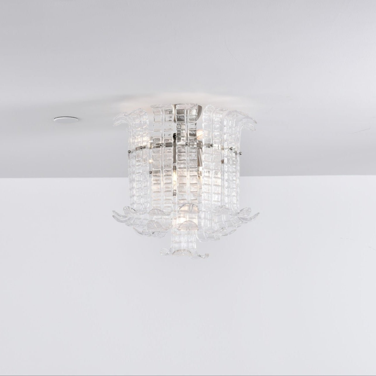 Aurora Ceiling Lamp Clear Murano Glass Flush Mount - Neutralighting
