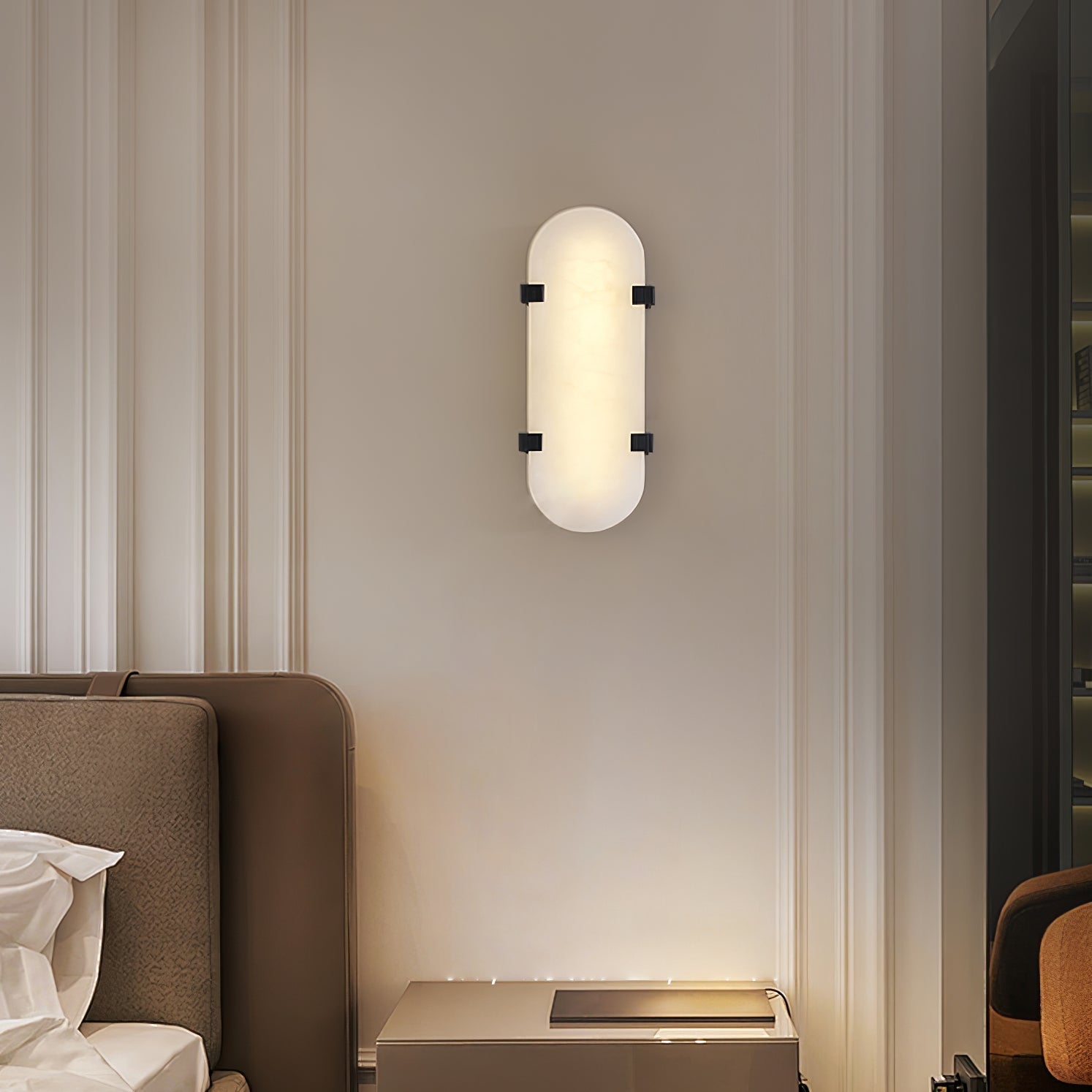 Lunaris Oval Alabaster Wall Light - Neutralighting