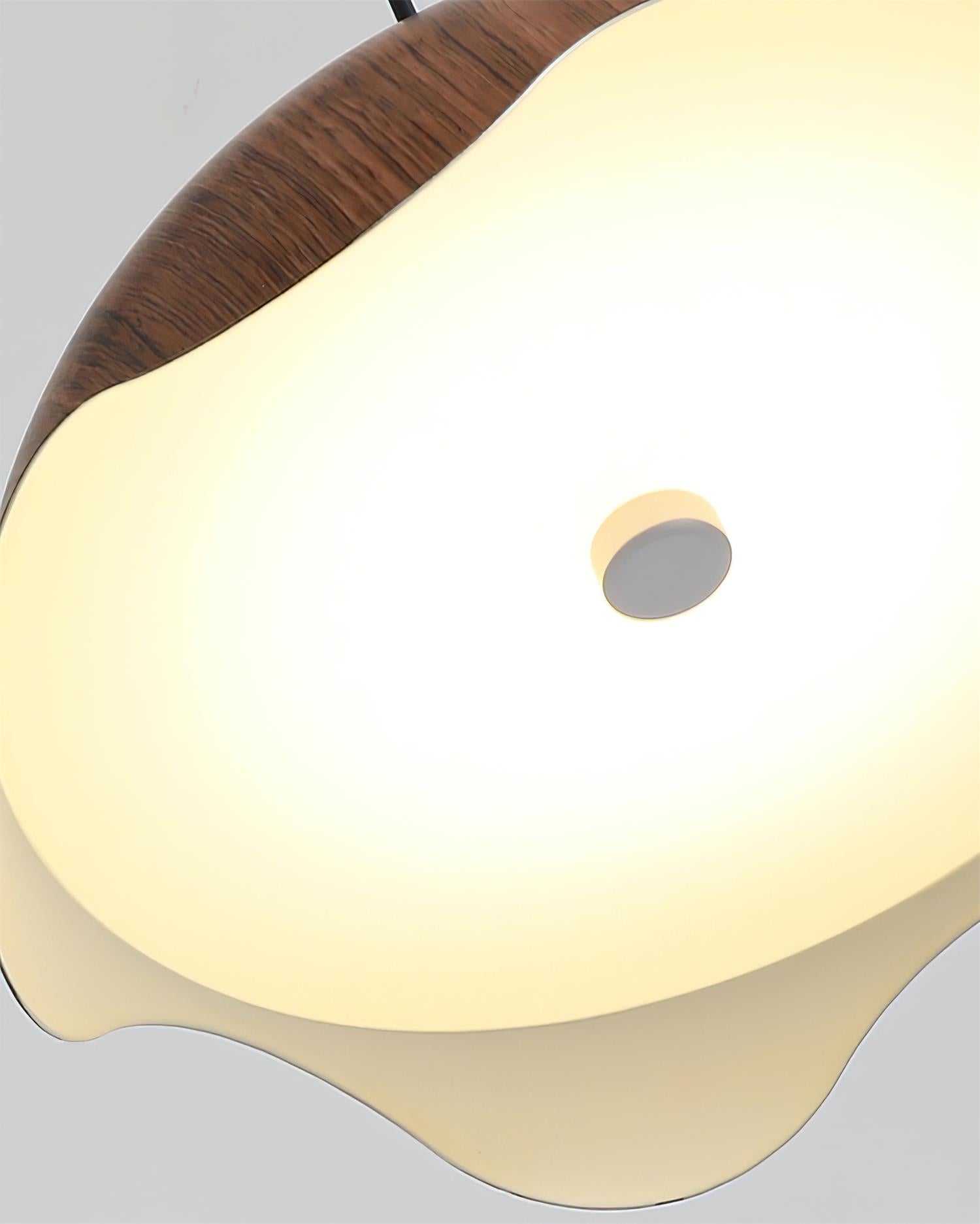 Pendelleuchte Holzmaserung Metallschirm Minimalistisch-Letslighting