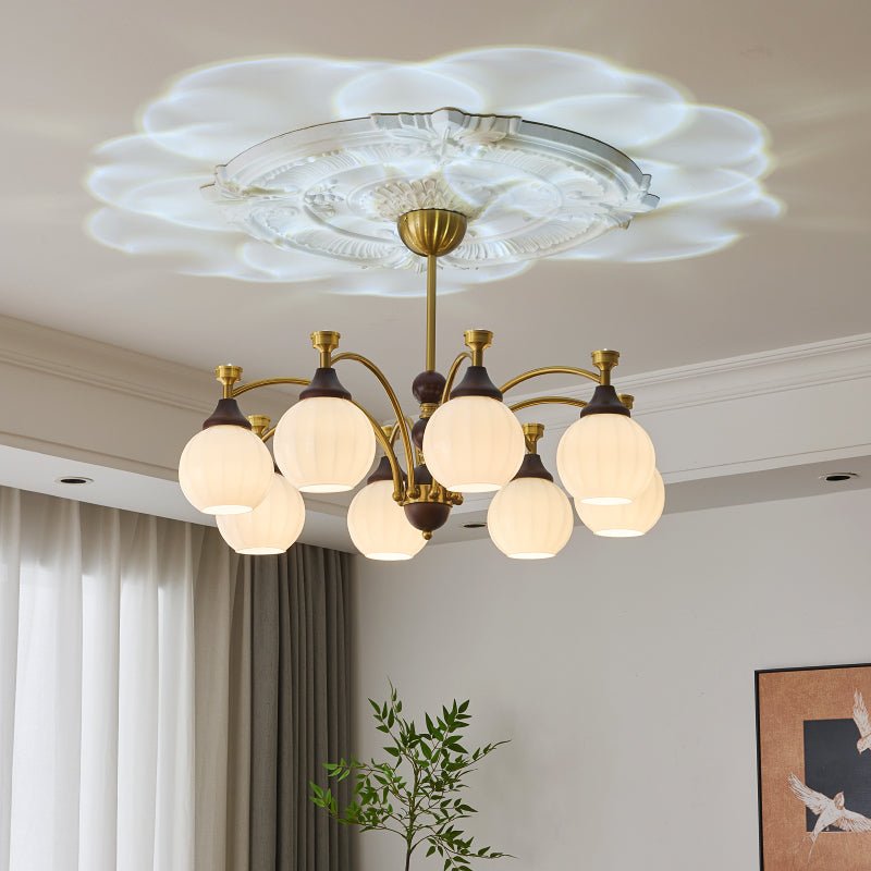 Illoros Traditioneller Eleganter Holzkronleuchter-Letslighting