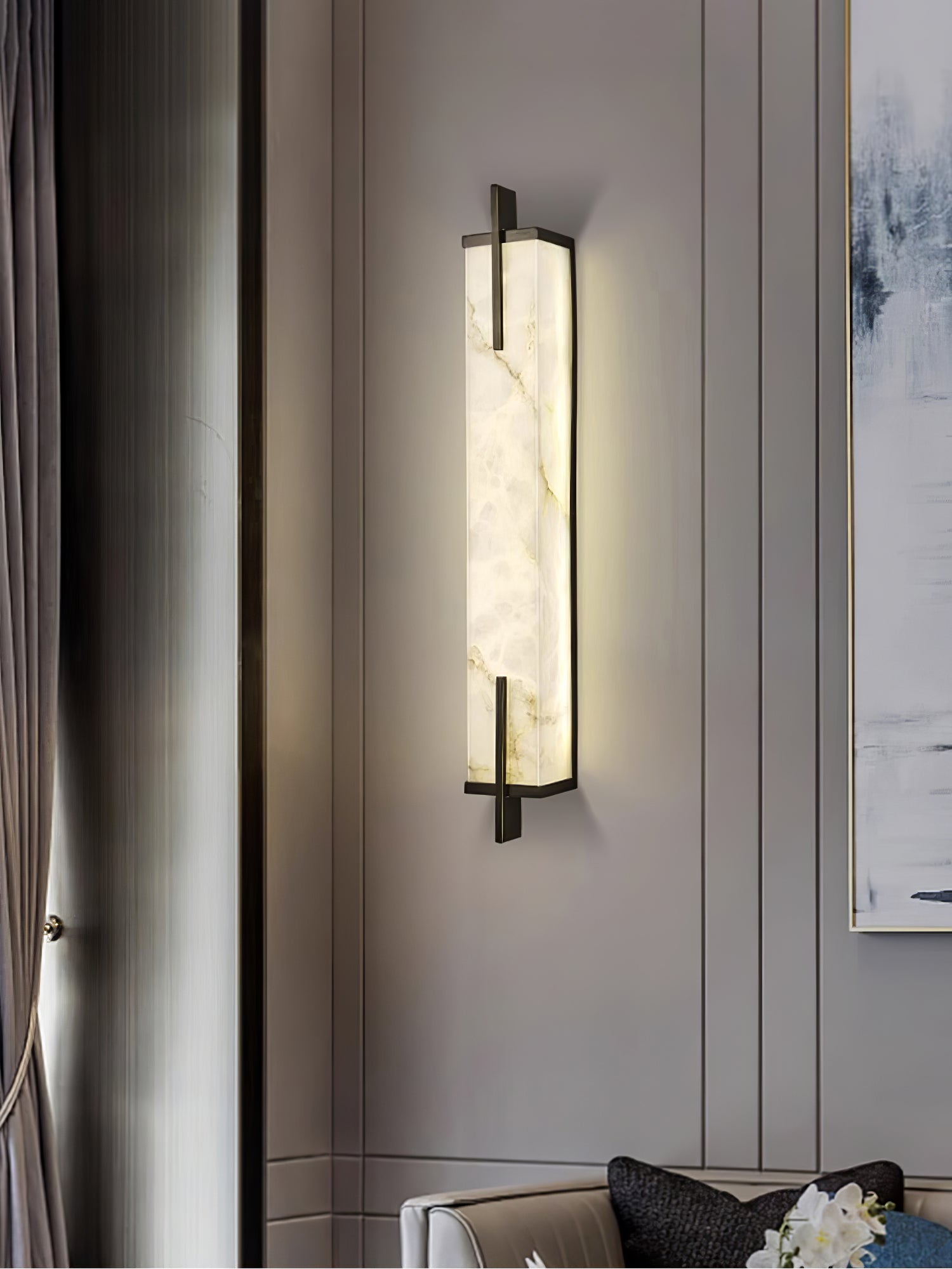 Aurcarir Rectangular Alabaster Wall Light - Neutralighting