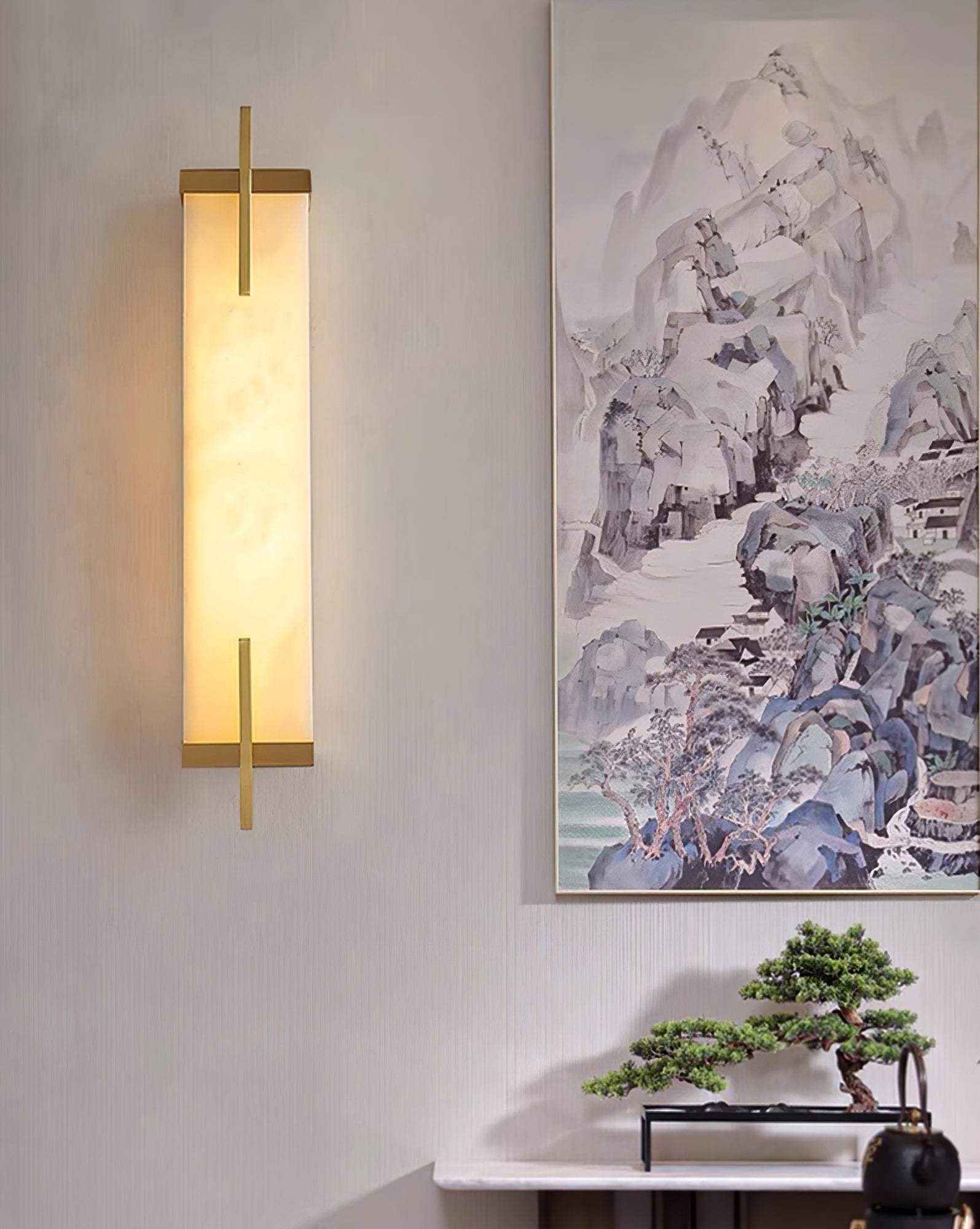 Aurcarir Rectangular Alabaster Wall Light - Neutralighting