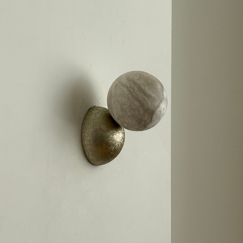 Arca Modern Minimalist Eclipse Mrable Metal Wall Lamp - Letslighting